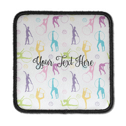 Gymnastics with Name/Text Iron On Square Patch