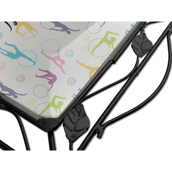 Gymnastics with Name/Text Square Trivet - Detail