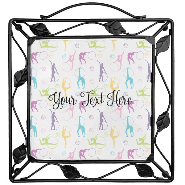 Custom Gymnastics with Name/Text Square Trivet (Personalized)