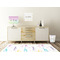 Gymnastics with Name/Text Square Wall Decal Wooden Desk