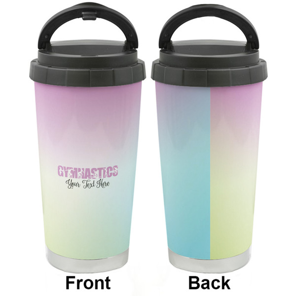 Gymnastics with Name/Text Stainless Steel Travel Cup - Apvl