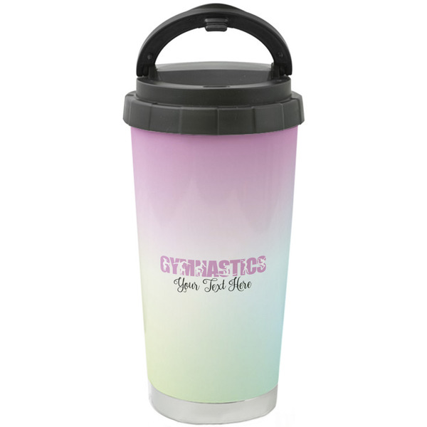 Custom Gymnastics with Name/Text Stainless Steel Coffee Tumbler (Personalized)