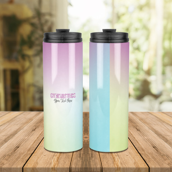 Gymnastics with Name/Text Stainless Steel Tumbler - Lifestyle