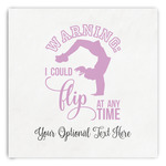 Gymnastics with Name/Text Paper Dinner Napkins