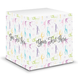 Gymnastics with Name/Text Sticky Note Cube (Personalized)