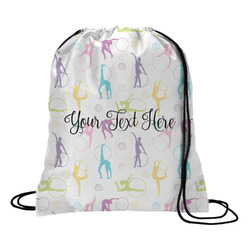 Gymnastics with Name/Text Drawstring Backpack - Medium (Personalized)