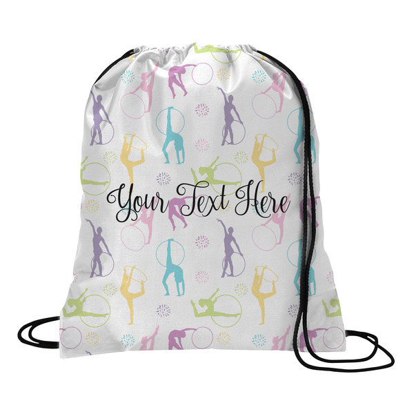 Custom Gymnastics with Name/Text Drawstring Backpack - Small (Personalized)