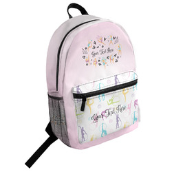 Gymnastics with Name/Text Student Backpack (Personalized)