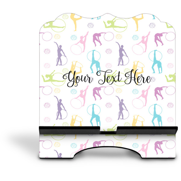 Gymnastics with Name/Text Stylized Tablet Stand - Front without iPad