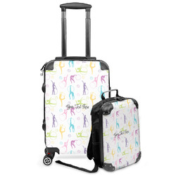 Gymnastics with Name/Text Kids 2-Piece Luggage Set - Suitcase & Backpack