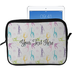 Gymnastics with Name/Text Tablet Case / Sleeve - Large (Personalized)