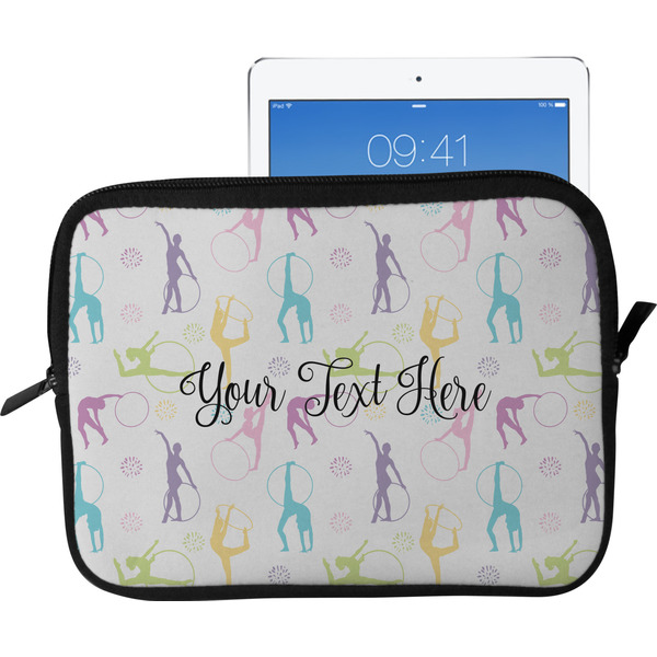 Custom Gymnastics with Name/Text Tablet Case / Sleeve - Large (Personalized)