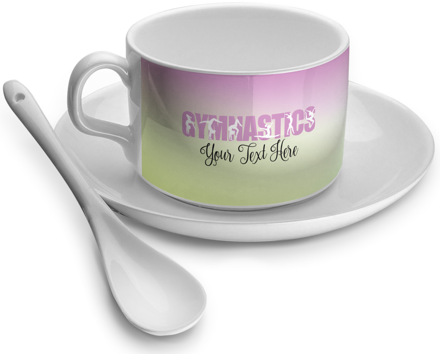 Gymnastics with Name/Text Tea Cups (Personalized) YouCustomizeIt
