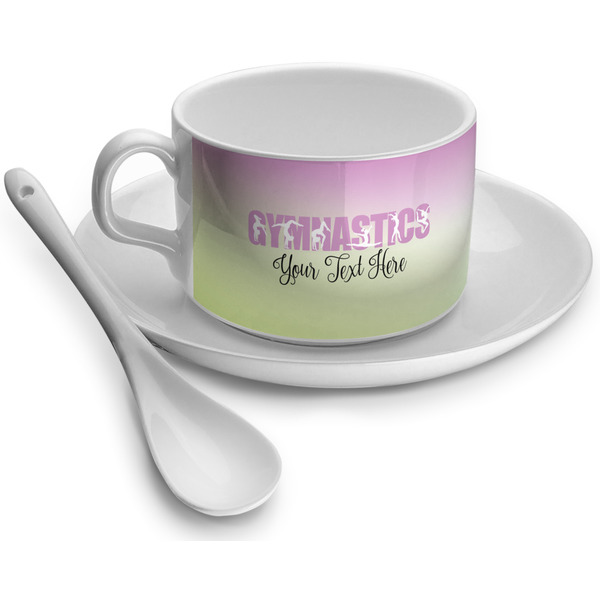 Custom Gymnastics with Name/Text Tea Cup - Single (Personalized)