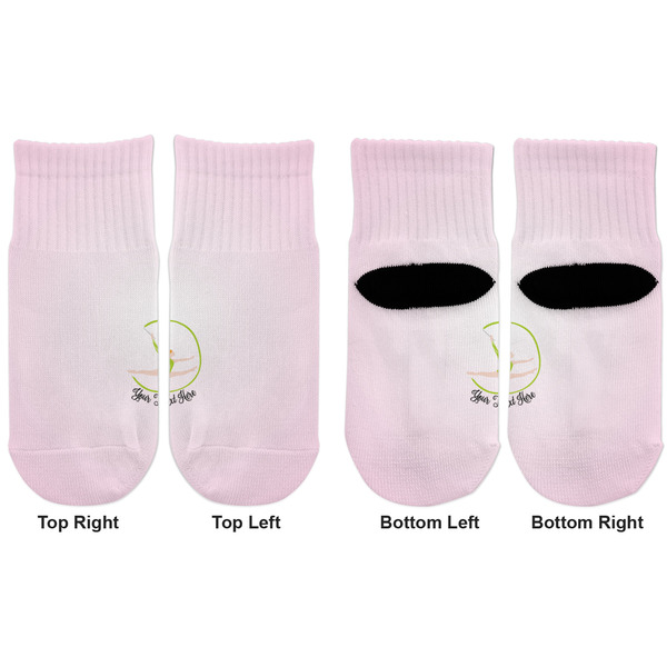 Gymnastics with Name/Text Toddler Ankle Socks - Double Pair - Front and Back - Apvl