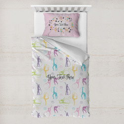 Gymnastics with Name/Text Toddler Bedding