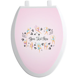 Gymnastics with Name/Text Toilet Seat Decal - Elongated (Personalized)
