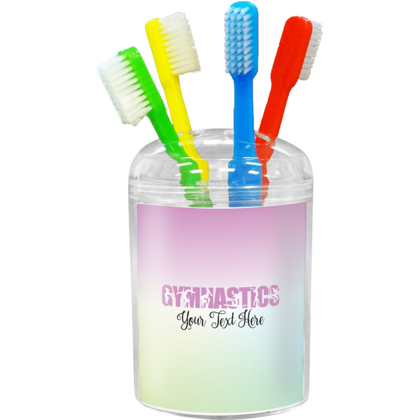 Custom Gymnastics with Name/Text Toothbrush Holder (Personalized)