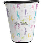 Gymnastics with Name/Text Waste Basket - Single Sided (Black) (Personalized)