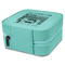 Gymnastics with Name/Text Travel Jewelry Boxes - Leather - Teal - View from Rear