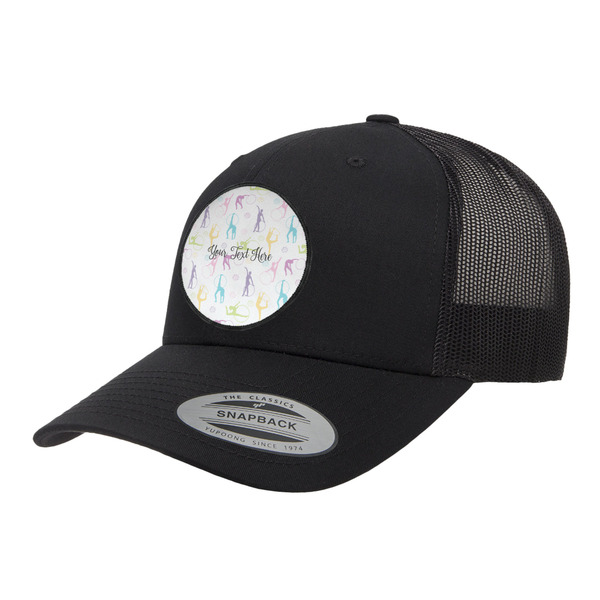 Custom Gymnastics with Name/Text Trucker Hat - Black
