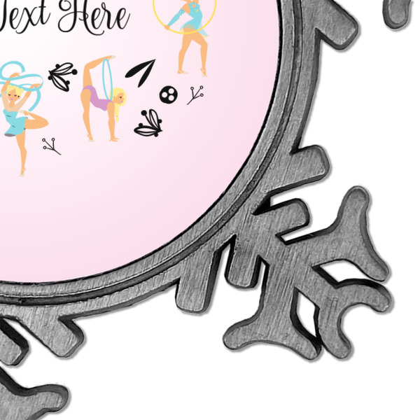 Gymnastics with Name/Text Vintage Snowflake - Detail