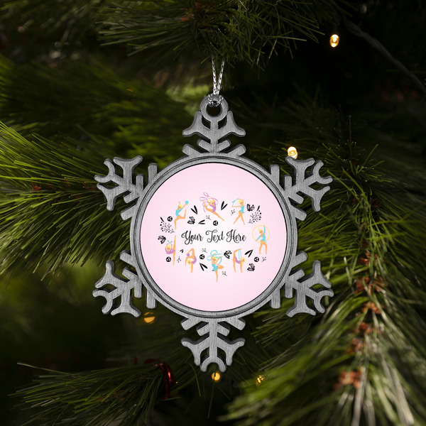 Gymnastics with Name/Text Vintage Snowflake - (LIFESTYLE)