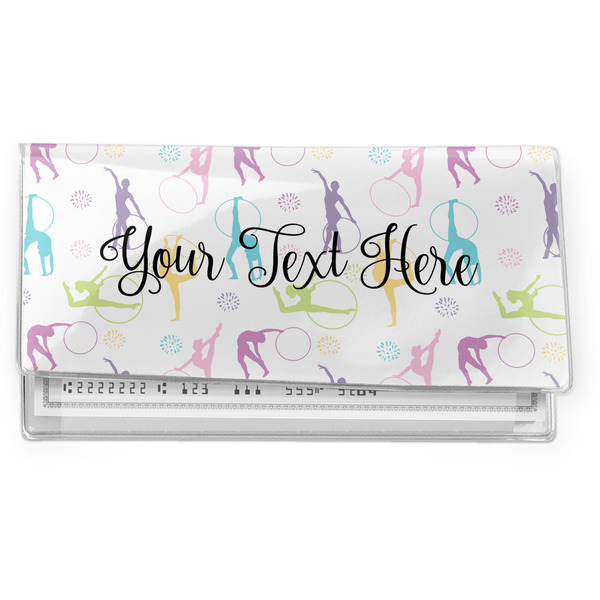 Custom Gymnastics with Name/Text Vinyl Checkbook Cover (Personalized)