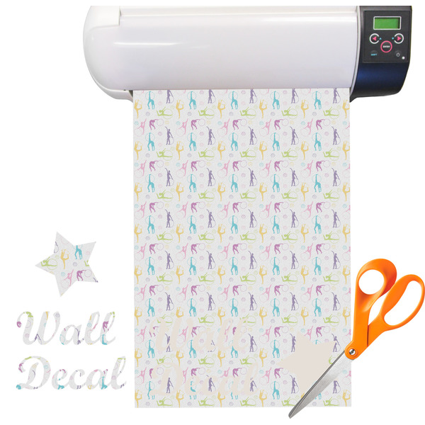 Custom Gymnastics with Name/Text Vinyl Sheet (Re-position-able)