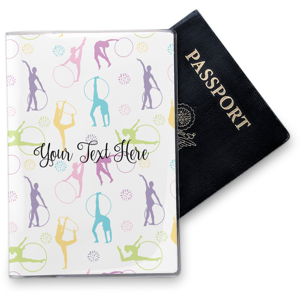 Custom Gymnastics with Name/Text Vinyl Passport Holder (Personalized)