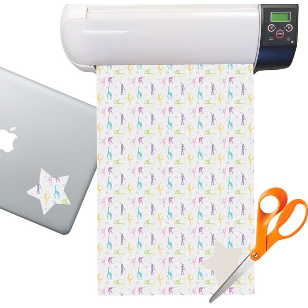 Custom Gymnastics with Name/Text Sticker Vinyl Sheet (Permanent)