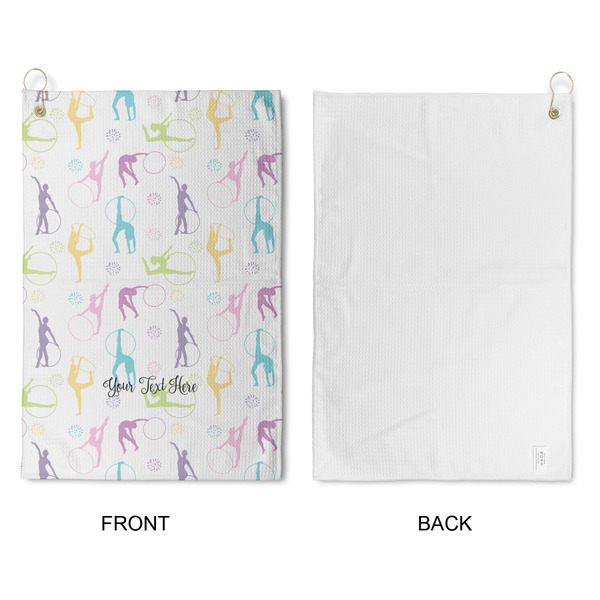 Gymnastics with Name/Text Waffle Weave Golf Towel - Approval