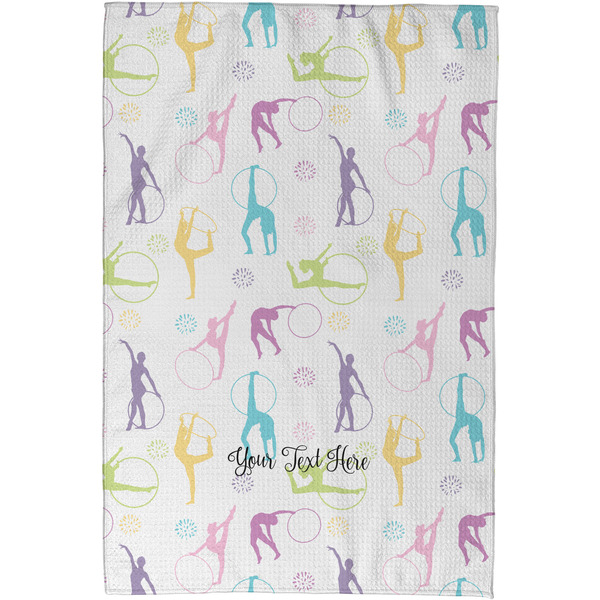 Gymnastics with Name/Text Waffle Weave Towel - Full Color Print - Approval Image