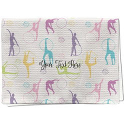 Gymnastics with Name/Text Kitchen Towel - Waffle Weave