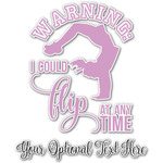 Gymnastics with Name/Text Graphic Decal - Custom Sizes (Personalized)