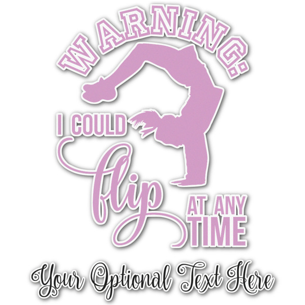 Custom Gymnastics with Name/Text Graphic Decal - Large (Personalized)