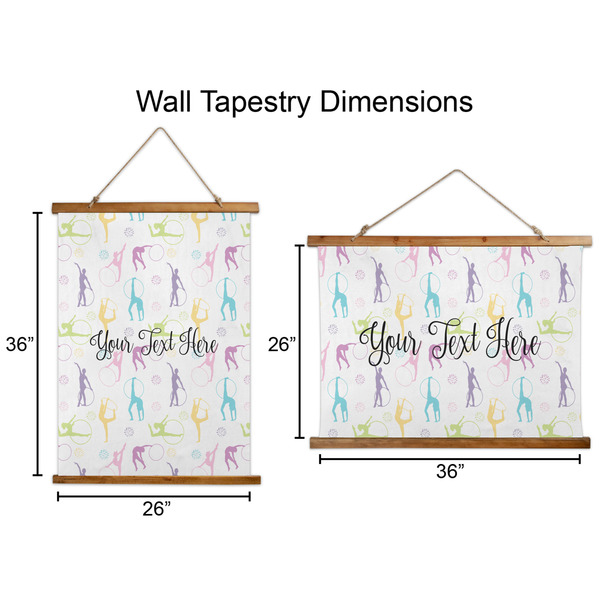 Gymnastics with Name/Text Wall Hanging Tapestries - Parent/Sizing