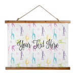 Gymnastics with Name/Text Wall Hanging Tapestry - Wide