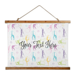 Gymnastics with Name/Text Wall Hanging Tapestry - Wide