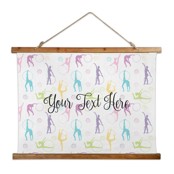 Custom Gymnastics with Name/Text Wall Hanging Tapestry - Wide