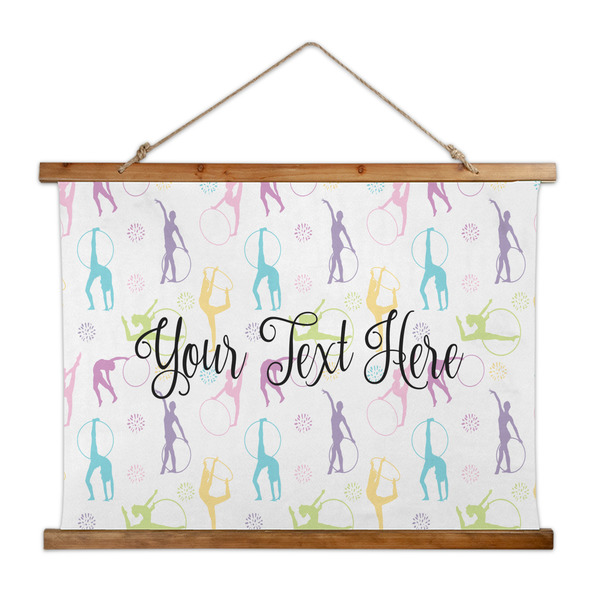 Custom Gymnastics with Name/Text Wall Hanging Tapestry - Wide
