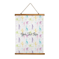 Gymnastics with Name/Text Wall Hanging Tapestry - Tall