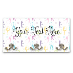 Gymnastics with Name/Text Wall Mounted Coat Rack (Personalized)
