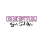 Gymnastics with Name/Text Name/Text Decal - Small (Personalized)