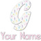 Gymnastics with Name/Text Wall Name & Initial Decal