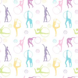 Gymnastics with Name/Text Wallpaper & Surface Covering (Water Activated 24"x 24" Sample)