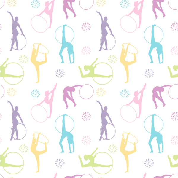 Gymnastics with Name/Text Wallpaper Square