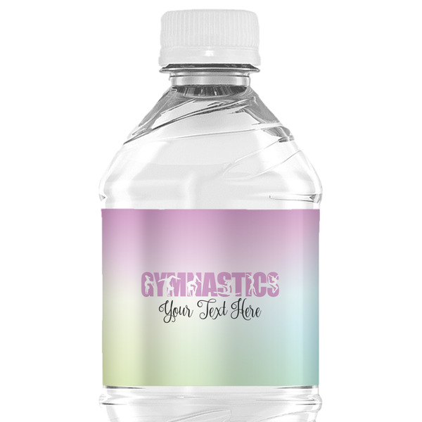 Custom Gymnastics with Name/Text Water Bottle Labels - Custom Sized