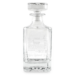 Gymnastics with Name/Text Whiskey Decanter - 26 oz Square