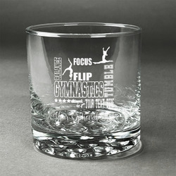 Gymnastics with Name/Text Whiskey Glass - Engraved